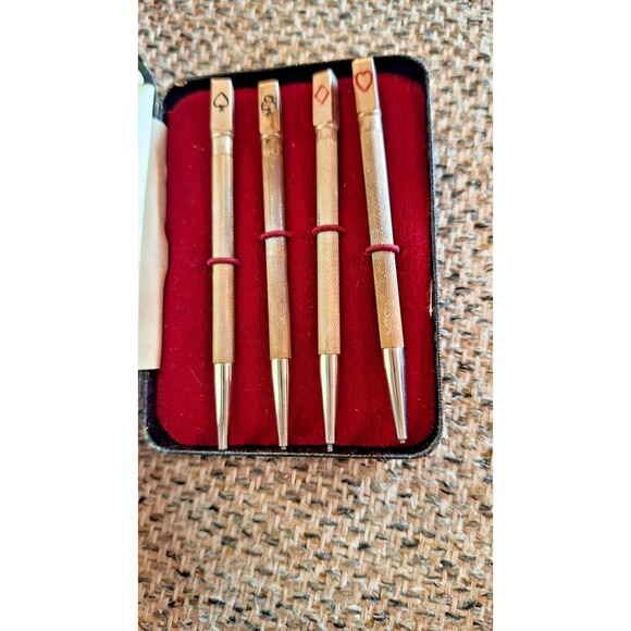 Vintage Set Of Bridge Pencils, English, Sterling Silver, Games, Mid 20th Century - Picture 4 of 6